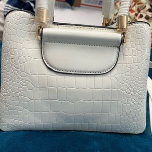 NEW Cream Vegan Leather Crossbody Purse NWT BNNU texture BAG